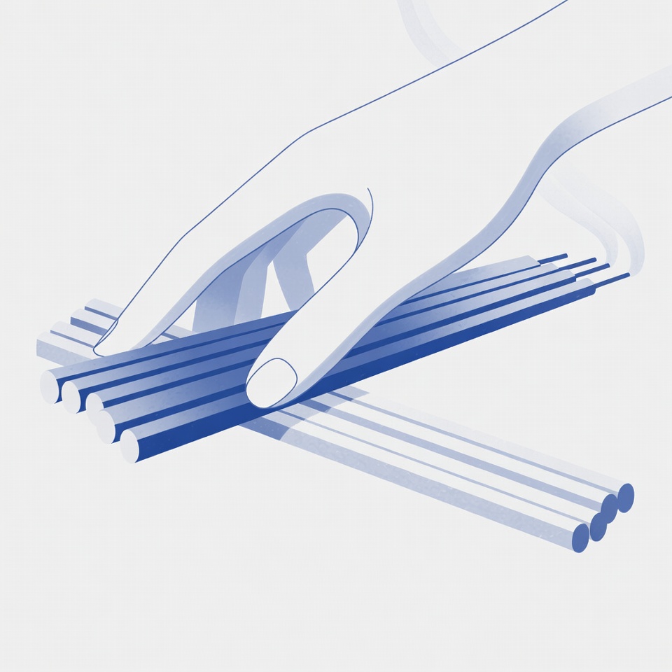 Icon representing hand-rolled small batch incense