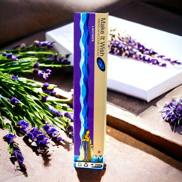 Pack of 2 Natural Lavender Incense Sticks Meditation Pack | Handmade, Sulphur & Charcoal Free | 100% Organic Agarbatti